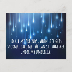 When Life Gets Stormy Quote Postcard