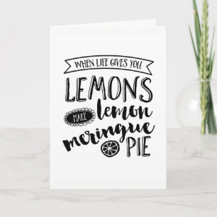 When life give you lemons inspiring greeting card