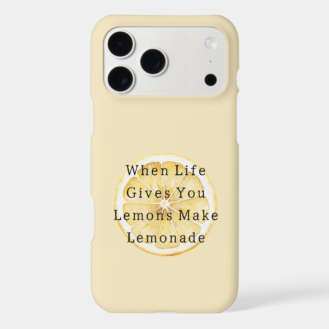 When Life Give Your Lemons iPhone Case (Back)