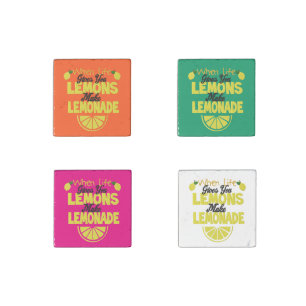 When Life Gives Lemons 4-Pack Stone Magnet