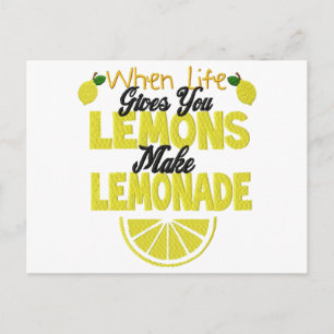 When Life Gives Lemons (add own background color) Postcard