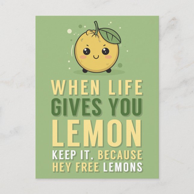 When life gives you lemon friendship  postcard (Front)