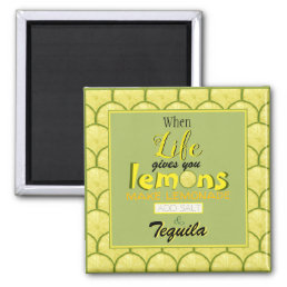 When life gives you lemons funny retro typography magnet