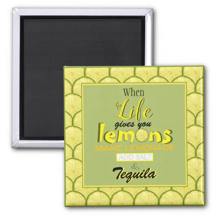 Funny Novelty Magnet When life gives Lemon make Lemonade MAGNET! 