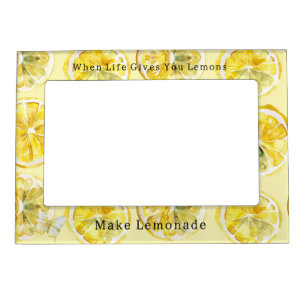 When Life Gives You Lemons Lemonade Butterfly Magnetic Frame