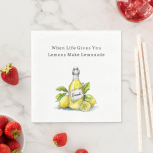 When Life Gives You Lemons Lemonade Napkins