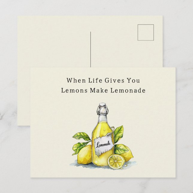 When Life Gives You Lemons Lemonade Postcard (Front/Back)