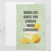 When life gives you lemons, make lemonade quotes (Front/Back)