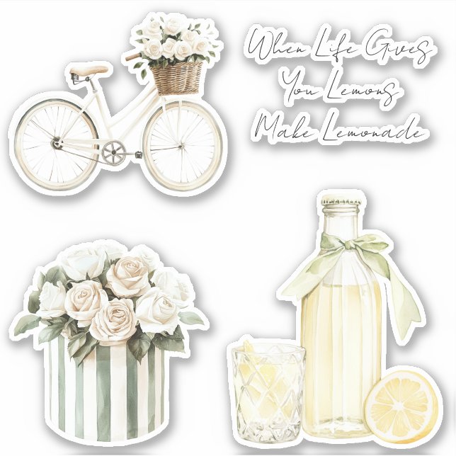 When Life Gives You Lemons Make Lemonade Sticker (Front)