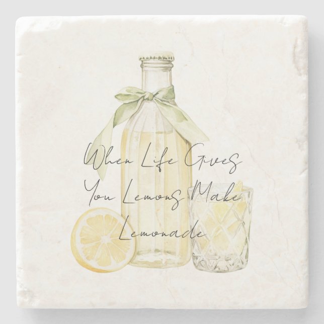 When Life Gives You Lemons Make Lemonade Stone Coaster (Front)