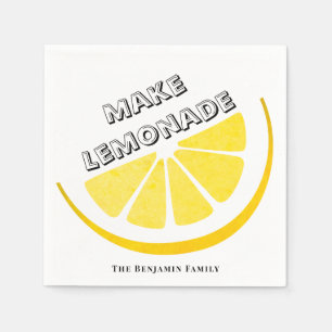 When Life Gives You Lemons Make Lemonade Yellow Napkins