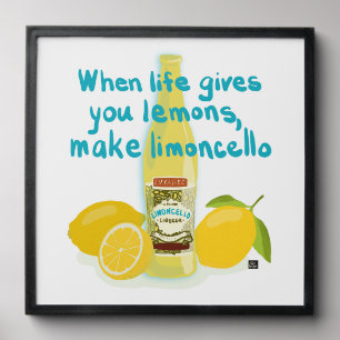 When Life Gives You Lemons - Make Limoncello Peel And Stick Photo Tile