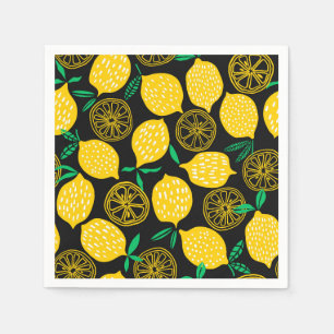 When Life Gives You Lemons Sunny Yellow Lemon Napkins