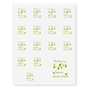 When life gives you lemons temporary tattoos