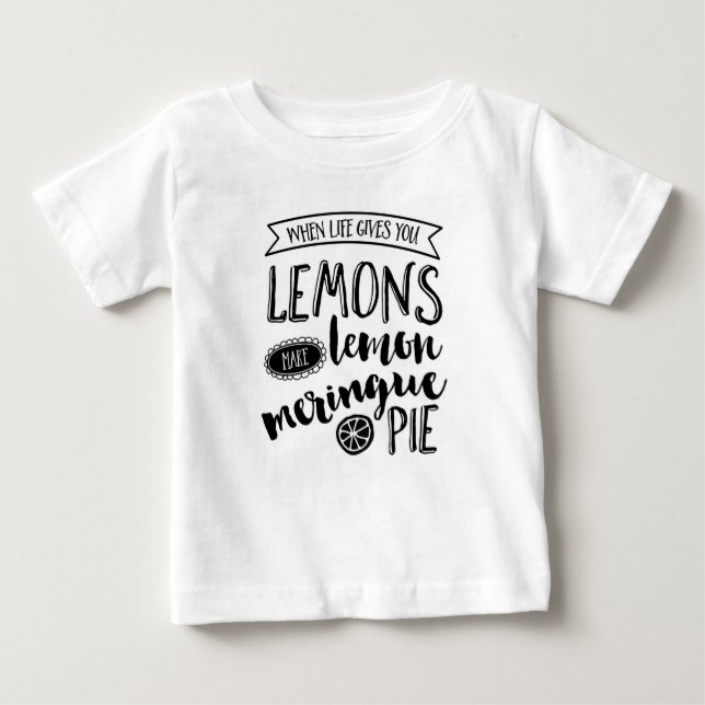 When life gives you lemons typography kids T-shirt (Front)