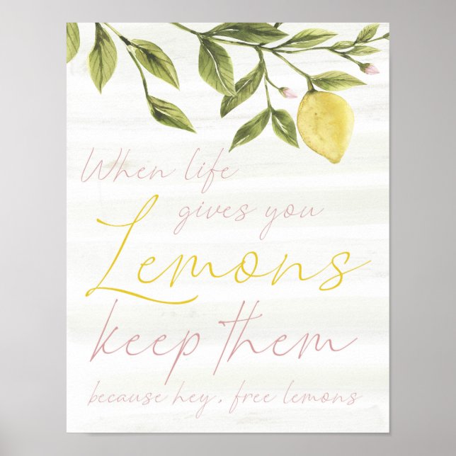 When Life Gives You Lemons Wall Art (Front)