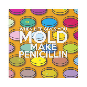 WHEN LIFE GIVES YOU MOLD MAKE PENICILLIN METAL PRINT