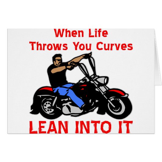 When Life Throws You Curves Lean Into It Cards (Front Horizontal)
