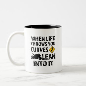 When Life Throws You Curves Motorcycle Mens Mug by WorksaHeart at Zazzle