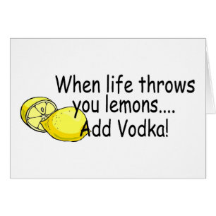 When Life Throws You Lemons Add Vodka Cards
