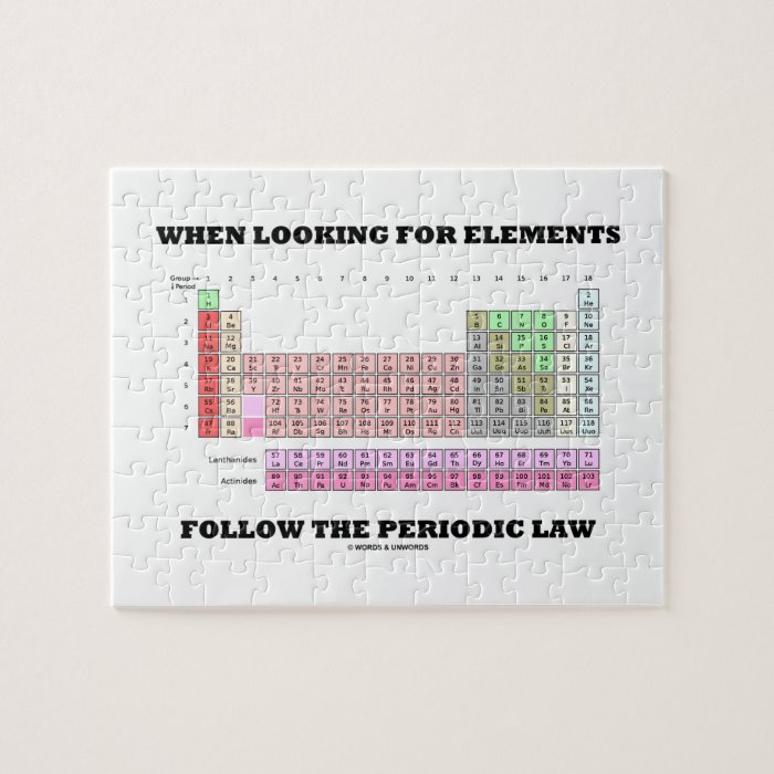 When Looking For Elements Follow The Periodic Law Jigsaw Puzzle