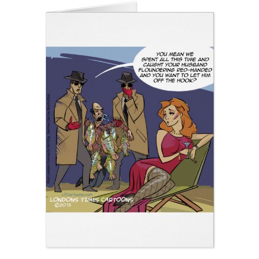 When Men Flounder Funny Cards (Front)