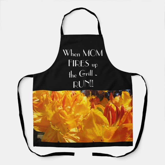 When Mom Fires up the GRILL - Run Apron Fun (Front)