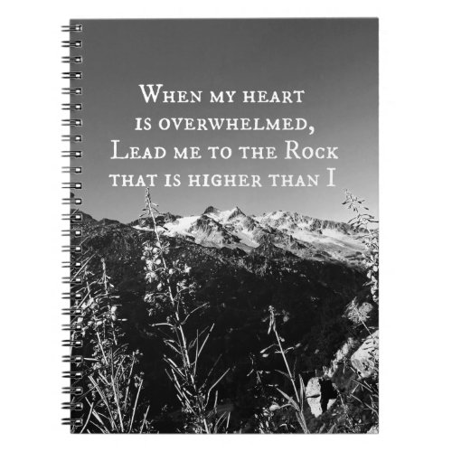 When My Heart is Overwhelmed Bible Verse Notebook