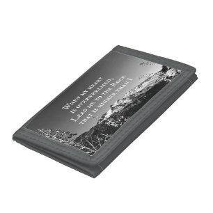 When My Heart is Overwhelmed Bible Verse Tri-fold Wallet