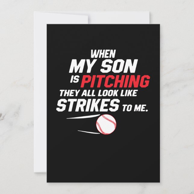 When My Son Is Pitching They All Look Like Strikes Holiday Card (Front)
