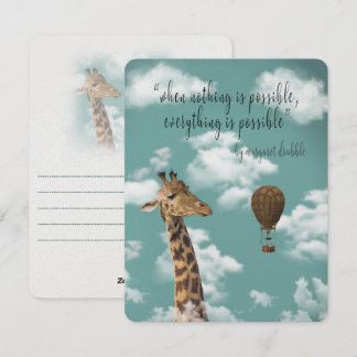 When Nothing Is sure, Everything is possible Quote Holiday Card
