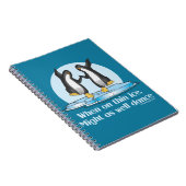 When On Thin Ice Penguins Funny Design Notebook (Right Side)