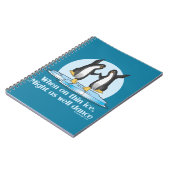 When On Thin Ice Penguins Funny Design Notebook (Left Side)