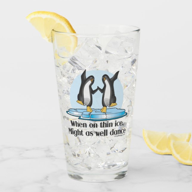 When On Thin Ice Penguins Glass (Front Ice)