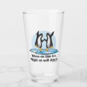 When On Thin Ice Penguins Glass (Front)