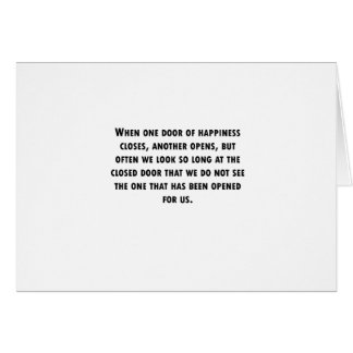 When One Door Closes