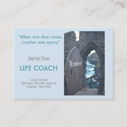 WHEN ONE DOOR CLOSES ANOTHER ONE OPENS BUSINESS CARD