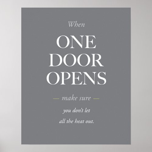 When one door opens poster