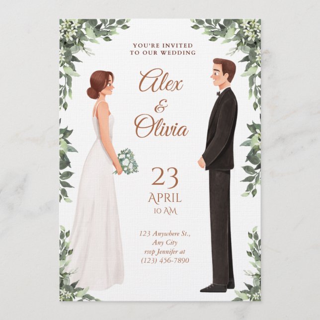 When Our Eyes Meet Wedding Invitation (Front)