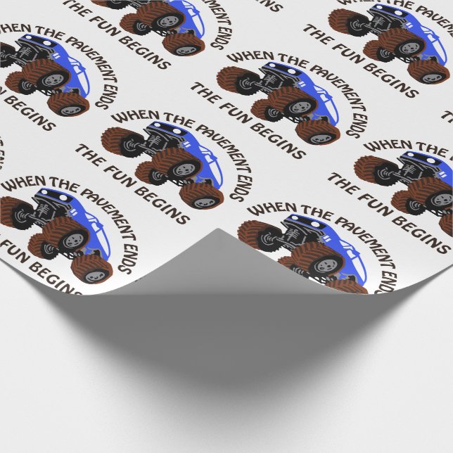 When Pavement Ends Wrapping Paper (Corner)