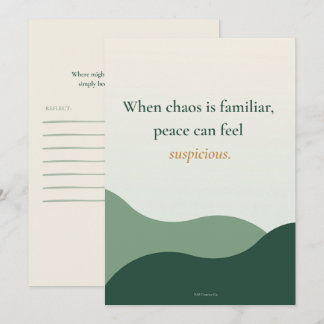 When Peace Feels Suspicious | Reflection Invitation