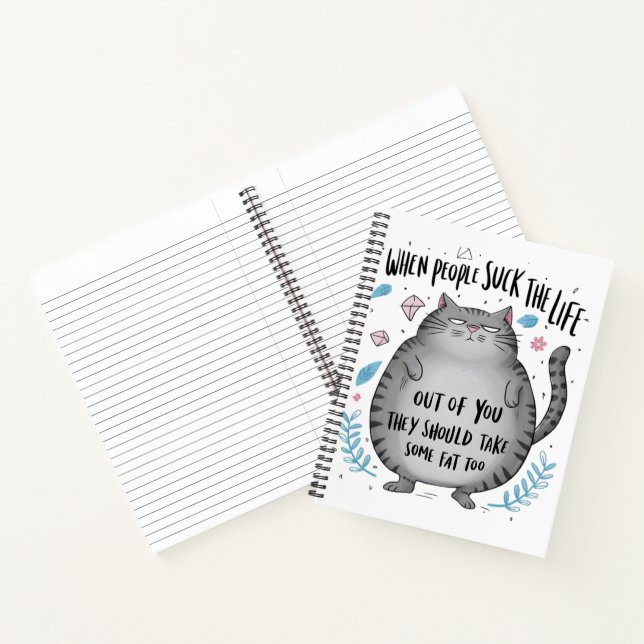 When People Suck Funny Cat Lover Gift  Notebook (Inside)