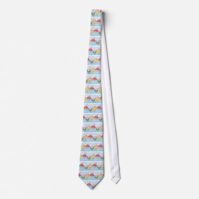 When Piglets Float  - Swimming Pigs Neck Tie (Front)