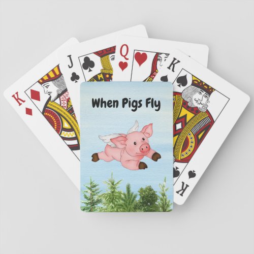 When Pigs Can Fly Playing Cards