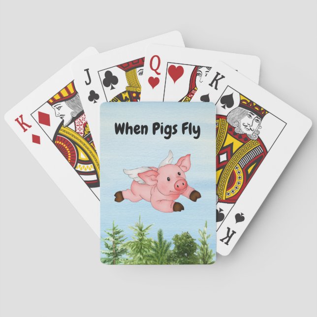 When Pigs Can Fly Playing Cards (Back)