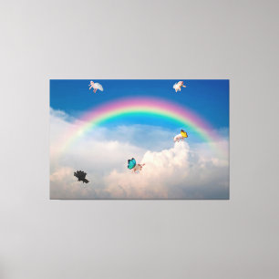 When Pigs Fly 2 Stretched Canvas Print