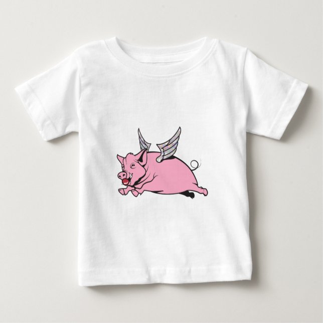 when pigs fly baby T-Shirt (Front)