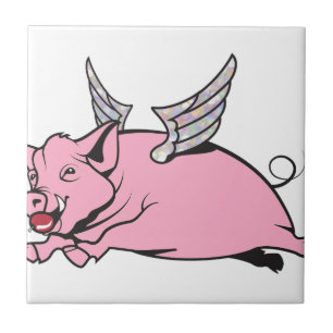 when pigs fly ceramic tile