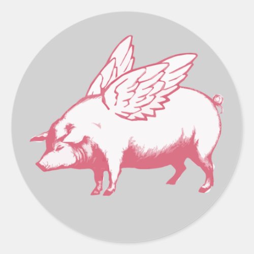 When Pigs Fly Classic Round Sticker