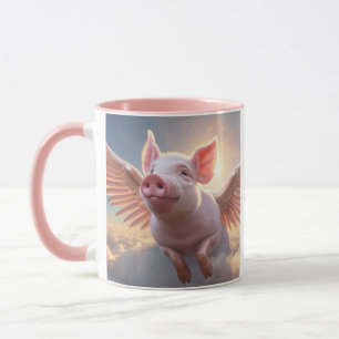 When Pigs Fly Custom Monogram Mug